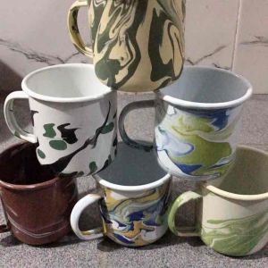 Panci Kopi+mug enamel+saringan kopi kain TERMURAH COD