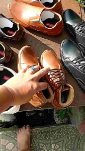 Sepatu kulit pria model sol tanam/terbaru/terlaris/trend