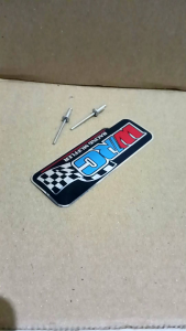 Emblem knalpot merek WRC RACING free paku rivet