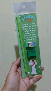 4Pcs Set Alat Tulis Ayat Alkitab Souvenir Gift Anak Sekolah Minggu Full Colour / Hadiah Natal / Hadiah Paskah