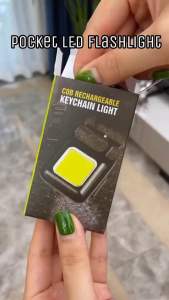 Senter Keychain Lampu LED Aluminium COB Super Terang Gantungan Kunci