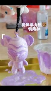 MJ88 Gantungan Kunci Mini Beruang Dengan Cairan BearBrick Handmade Diy Ornamen Berwarna/Fluid Violent Bear Diy Kit Set /  DIY CAT Gantungan Kunci BEAR / WARNA FLUID VIOLENT BEAR UNIQ/DIY Cat Warna Fluid Violent Bear Super Murah