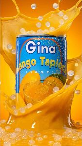 Gina Mango Tapioca (Mango Sago) Ready to Eat 260g (1 Can with Spoon)