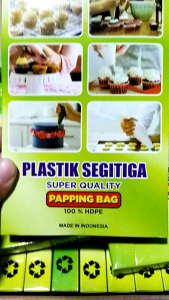 Plastik Segitiga Papping Bag HDPE Transparan Super Quality isi 100 Lembar