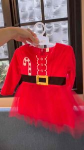 [0-2th] DRESS NATAL ANAK BAYI BALITA 2 TAHUN BAJU CHRISTMAS BABY CANDY CANE