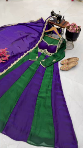 [PRE-ORDER] 2026 SEPT WOMEN’S ANARKALI GOWN INDIAN BOLLYWOOD LONG DRESS PURPLE GREEN WITH DUPATTA LONG SLEEVE DEEPAVALI DINNER PARTY WEAR M TO 2XL SHITTA COLLECTION ( DELIVERY 10 WORKING DAYS) ETA: 2026-12-30