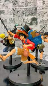 Mô hình One Piece - Set 3 anh em Sabo Ace Luffy - Mô hình cực to nét đẹp rẻ - Cao 19~21cm