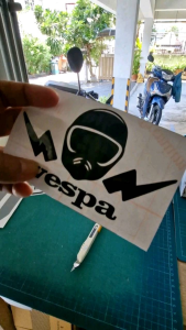 สินค้า เครื่องมือ Vespa Accessories สติ้กเกอร์ไดคัท Vespa 1 สำหรับ New Vespa ทุกรุ่น 1982 Vespa Scooter สำหรับ ขายดี พร้อมส่ง