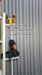 Gorden 12 gelombang Gorden lebar kesamping 200x300cm Gorden jendela tinggi 3 miter Horden smokring 12 gelombang Gorden jendela lebar kesamping 2 Miter Tirai jendela tingi mewah Gorden model terbaru Tirai jaman now