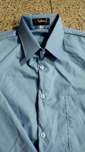 Seragam Sekolah Kemeja Warna Biru Lengan Panjang