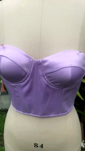 เสื้อคอร์เซ็ท เกาะอก เสื้อผู้หญิง ผ้าดัชเชสซาตินตัดเย็บในไทยhipaholic