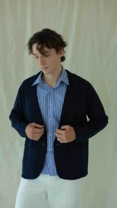 Thesilverneedle - Single breasted Wool blend knit blazer เสื้อแจกเกตเบลเซอร์นิตติ้งผสมวูลแขนยาว แบบกระดุมเดี่ยว