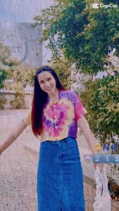 -เสื้อครอป -คิวท์สุดๆ งานแมมเบิด นิ่มพริ้วๆ ย้อมครามธรรมชาติสีสวย ใส่สบาย ผ้าไม่ร้อน