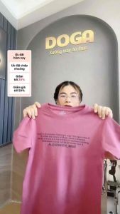 Áo Thun chất BORIP COTTON xịn kiểu áo baby tee size từ 35kg đến 70kg DOGA in chữ trẻ trung có 5 màu Mã 176