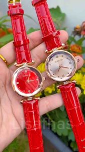 TRILLION ID Jam Tangan Wanita JW-48 MODAIYA BULAT Tali Kulit Premium - Jam Tangan Wanita Fashion Korea - Jam Imut