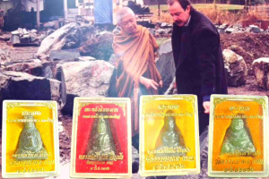 หยกแกะหลวงพ่อวิริยังค์งานแฮนด์เมดปี2536พิมพ์พระพุทธแท้100%