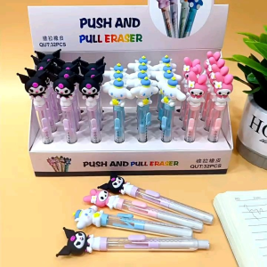 Sanrio push and pull eraser Stationery School Office Supply rubber cinnamoroll melody kuromi pemadam