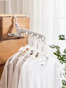 ✴️Ship Within 24H✴️ Portable Clothes Hanger Foldable 5Holes Clothes Drying Rack 五孔折叠衣架