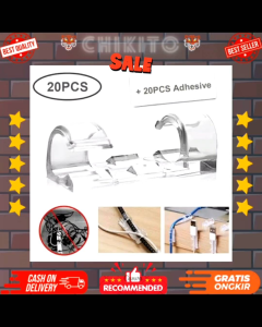 CHIKITO Kabel Klip Organizer Klem Perapih Kabel Isi 20 Pcs