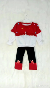 Setelan Lucu Anak Perempuan 6Bulan Sampai 4Tahun Baju Anak POM POM Kekinian Terbaru Bahan Fleece