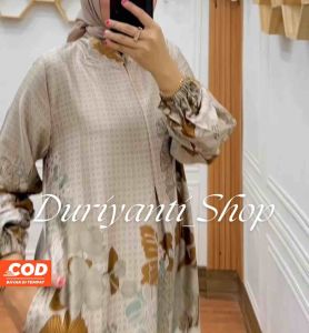 Drees Bunga Cantik Premium|  Gamis Motif Silk Premium| Baju Kondangan| Busui Friendly