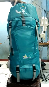 tas cerir arcer 50L tas ranser gunung kapasitas 50L udah free ring coperbag bagian beksistem pul piber udah ada Prem besi jahitan kuat dabel bartek