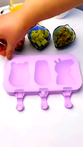 Cetakan Ice Krim Silikon Cetakan Es Krim Karakter Lucu Cetakan Kue Agar Jelly Cream