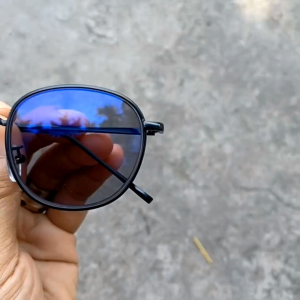 Kacamata Minus Bluecromic Photocromic Pria Wanita Korea Oval Titanium Optik Asli Ori