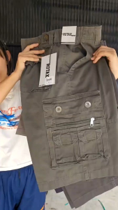 กางเกงคาร์โก้ หลายกระเป๋า สีเพิ่มเติม กางเกงหลายกระเป๋า คาร์โก้ขาสั้นสามส่วน ลำลอง กางเกงค่าๆ กางเกง กางเกงสินค้า