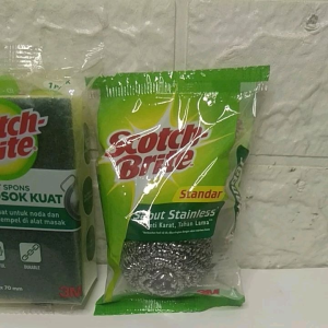 Scotch-brite sabut spons /sabut stainless cuci piring