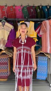 เสื้อเดรสกะเหรี่ยงทอมือ เชโม่วา เชมึโยโย ผู้หญิง กะเหรี่ยง handmade Karen By-Delta17shop