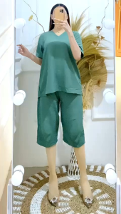 Setelan Rayon Premium V-neck LD 110 One Set 7/8 Polos