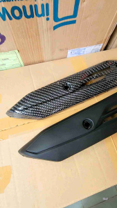 Tutup Knalpot Genio Hitam Dan Karbon - Cover Knalpot Genio