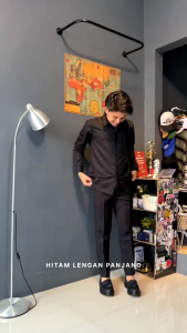 kemeja Polos Pria Warna Hitam Putih Soft Blue Lengan Panjang Jumbo Big Size M-XXXL Formal Dan Non Formal Casual Kemeja Hitam 2024 Baju Kemeja laki-laki Murah