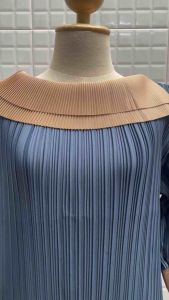 เดรสคอปกสองชั้นแต่งคอปลายแขน