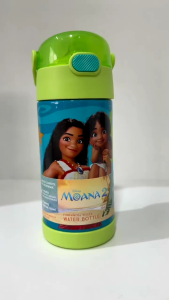 THERMOS FUNTAINER 12oz Stainless Steel Vacuum Insulated Kids Water Bottle with Straw Disney Moana Design Leak-Proof Dishwasher Safe