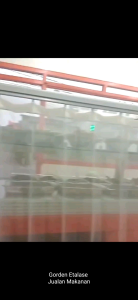 Gorden Etalase Warteg 2 Meter Tinggi 1 Meter Hordeng Vitrase Putih Transparan