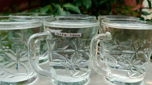 murah!!/6pcs gelas kopi/GELAS GAGANG KACA/GELAS Jasmine