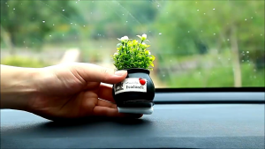 (JV) Pajangan Miniatur Pot Bunga Hiasan dashboard Mobil Rumah Kantor Aksesoris Interior Car