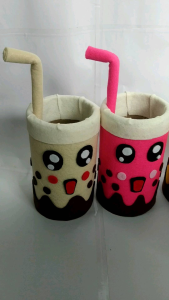 tempat pensil Boba || prakarya tugas sekolah kain flanel