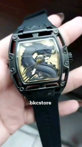 Jam Tangan Cowok Tanggal Gues Legend 3D Dragon Tali Rubber