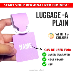 Leather Luggage Tag A Plain Souvenirs for Laser Engraved/Heat Stamped Design