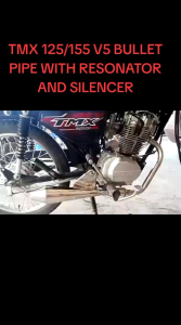 V5 BULLET PIPE FOR TMX 125/155 RUSI 125/150/175SKYGO 125/150MOTORSTAR X 125/150 EURO 125/150 WITH RESONATOR and SILENCER