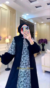 Gamis Modern Produk Amore by Ruby Edisi Hanna Dress Gamis Outer Lepas Pasang