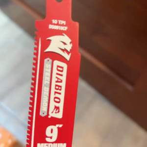 Diablo 9 in. 10 TPI Steel Demon Carbide Reciprocating Saw Blade for Medium Metal Cutting