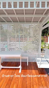 ซุ้มระแนงไม้สักทองขนาด2.50*3.00