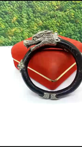gelang akar Bahar batu hitam variasi alpaka A336
