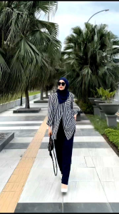 Setcel Lexy Masayu Aldisa / Clarissa: Setelan Kekinian Mix Plisket Remple