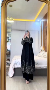 Setelan Tunik Wanita Terbaru Kekinian //Oneset Midi Long Set Tunik Viral ko