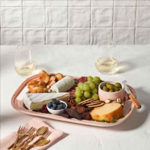 Le Creuset Authentic/Original 12-inch Serving Platter Dish Tray Stoneware (Cerise Flame)
